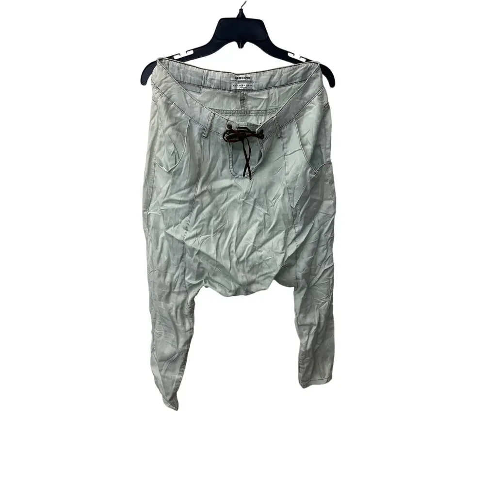 NEW One Teaspoon 26 Light Wash Harem Drop Crotch Relaxed Denim Streetwear Jeans